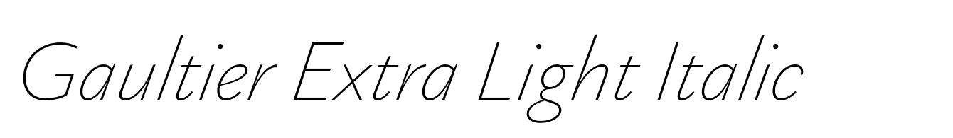 Gaultier Extra Light Italic